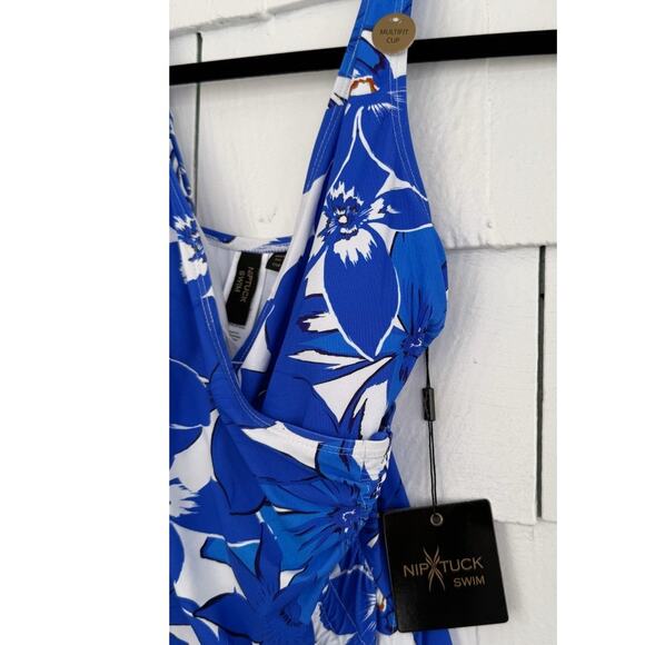 Nip Tuck Swim 6 One Piece Amanda Forget Me Not Swimsuit Multi-Fit Cup Blue White - Picture 3 of 10